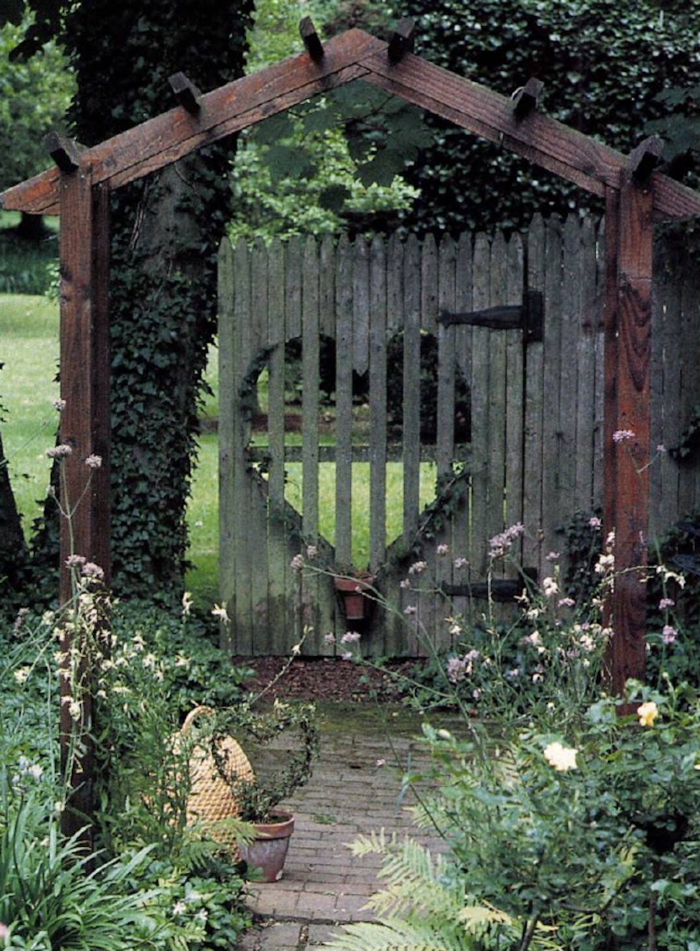 Hage dørdesign hjertet vakkert hage design