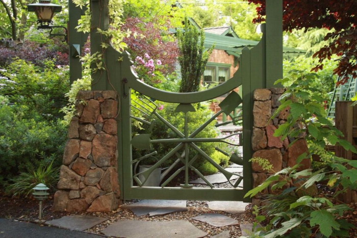 portes de jardin cool conception créative jardin cadrage