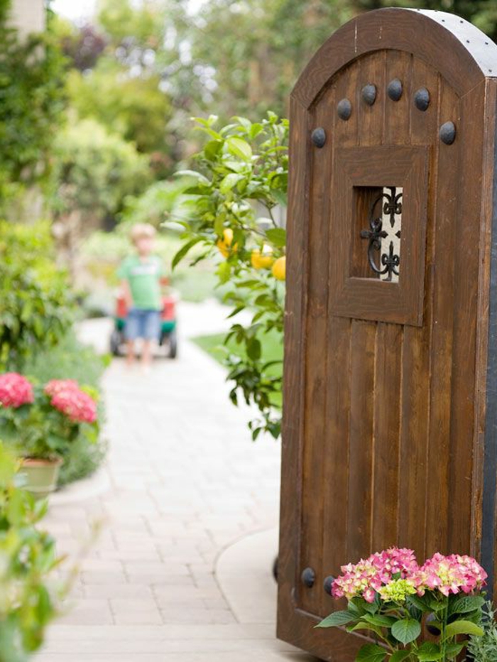 puertas de jardín diseño de jardín flores niños