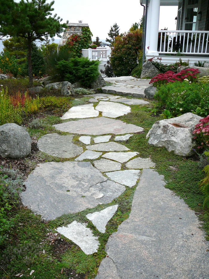 花园小径塑造石板美化想法石头