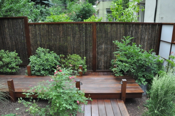 Clôture de jardin et bordures de jardin ideaalt wood idea bambou factuel