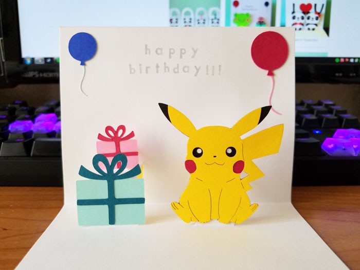 κάνετε κάρτα γενεθλίων εαυτό σας πάρτι γενεθλίων pikachu