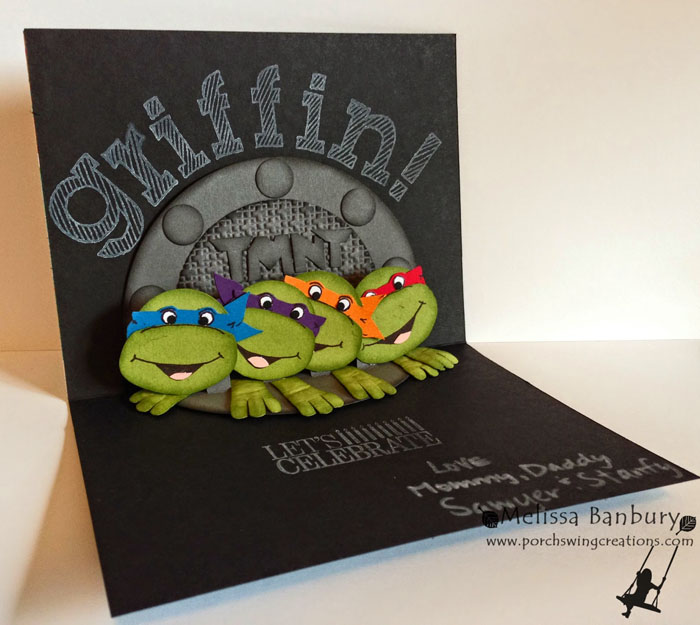 Fødselsdagskort selv tinker ninja skildpadder