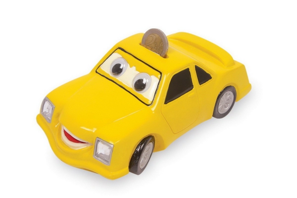 לחסוך כסף כסף מצחיק תיבות עיצובים מכונית צהובה