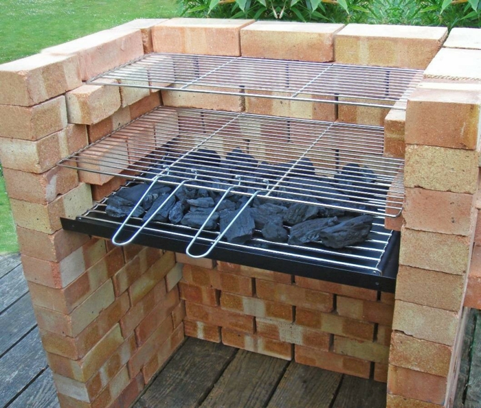 brick barbecue garden build steps