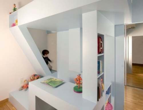 idea de diseño de sala de niños de formas geométricas