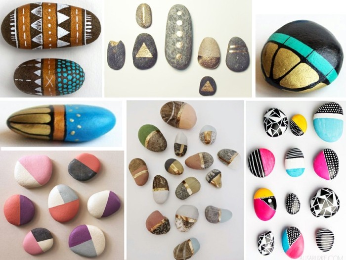 geometrisk mønster på sten håndværk ideer