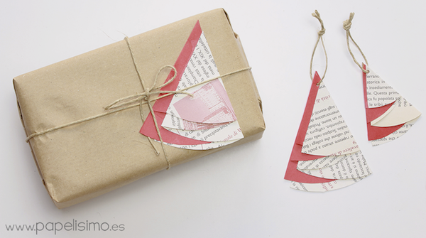 les cadeaux sont emballage origami noël