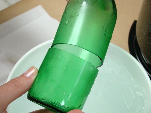 maak glazen fles zelf flitslicht