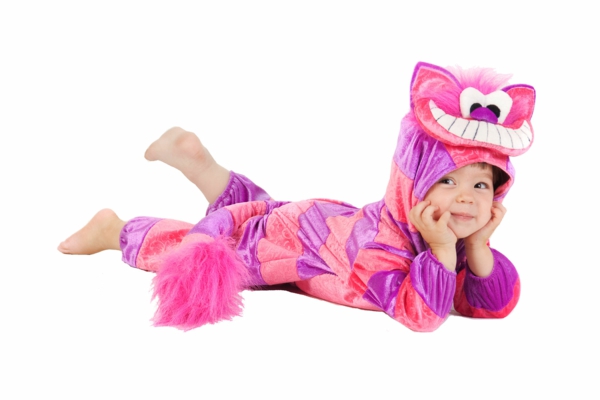 raccommodage chat bricolage enfants costume rose rayures violettes petit