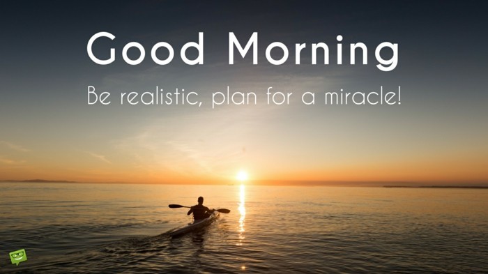 goede morgen affiramtion mirakel boot man zee