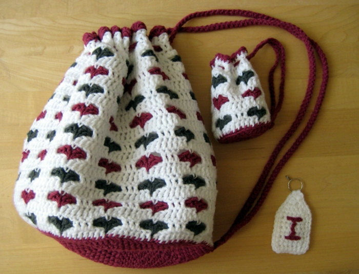 кърпа чанта crochet сърца DIY идеи