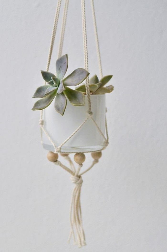 makrel lavet af macrame smukke håndværk ideer med ornament