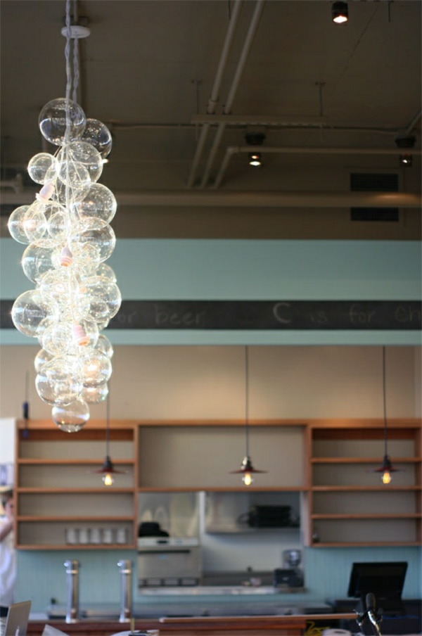 висящи лампи сферични стъклени топчета лампи тавани прозрачни