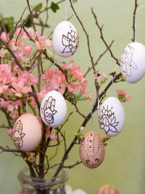 visí velikonoční vejce nápad velikonoční velikonoční festival