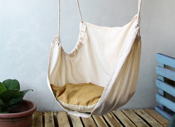 hanging chair hanging seat linen fabric ropes