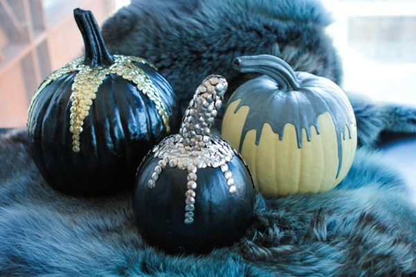 Хелоуин декорация черно сребърно злато