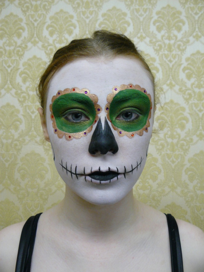 αποκριές μακιγιάζ ιδέες κυρίες make-up συμβουλές πράσινο σκιά ματιών