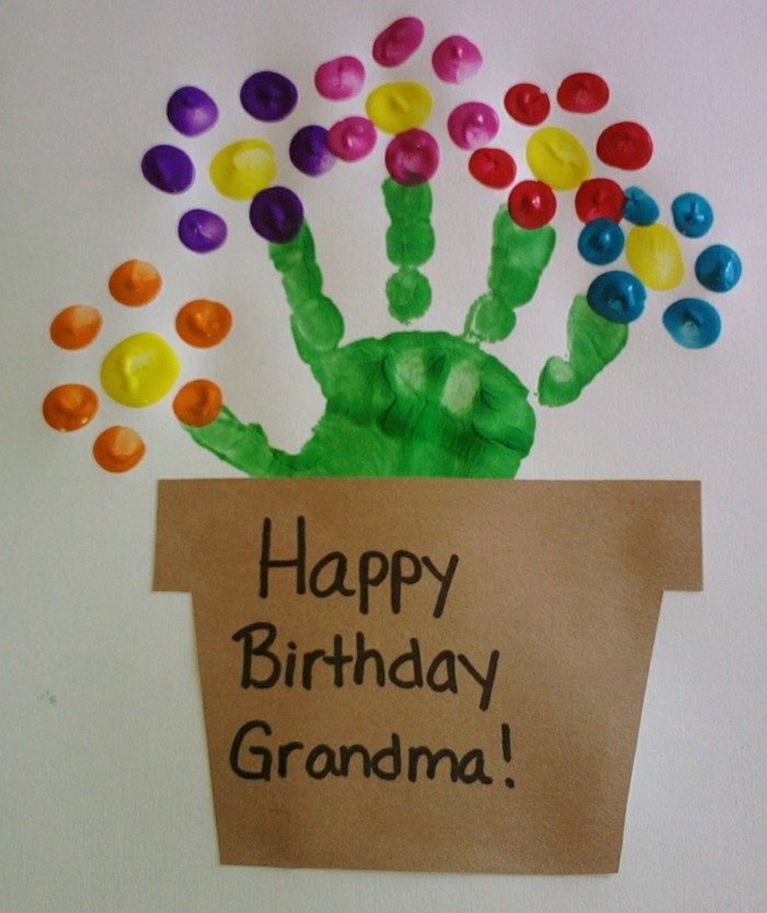 handprint снимки свежи идеи за подарък за баба