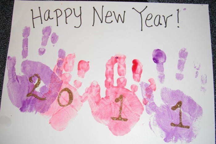 handprint obrázky nový rok blahopřání