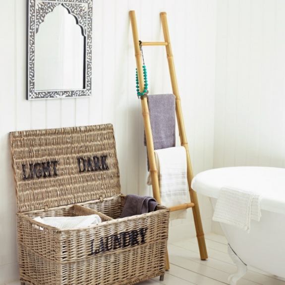 πετσέτα σκάλα κρεβατοκάμαρα επίπλων βιώσιμη σχεδίαση μπαμπού basketwork