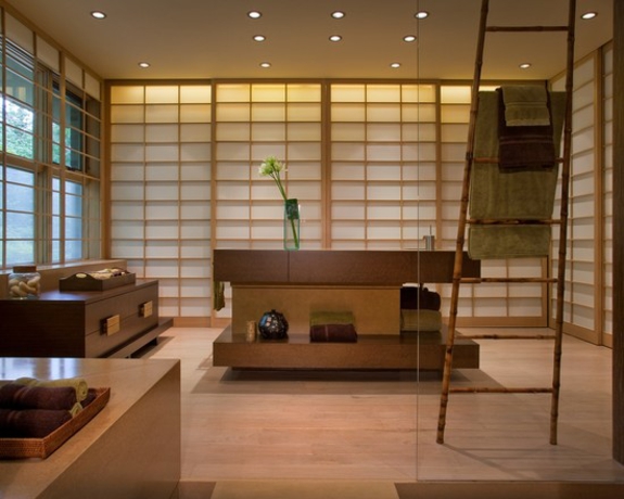 κρεβατοκάμαρα σκάλα ξύλινο δωμάτιο έπιπλα δωμάτιο βιώσιμη σχεδίαση μπαμπού στο ιαπωνικό ύφος
