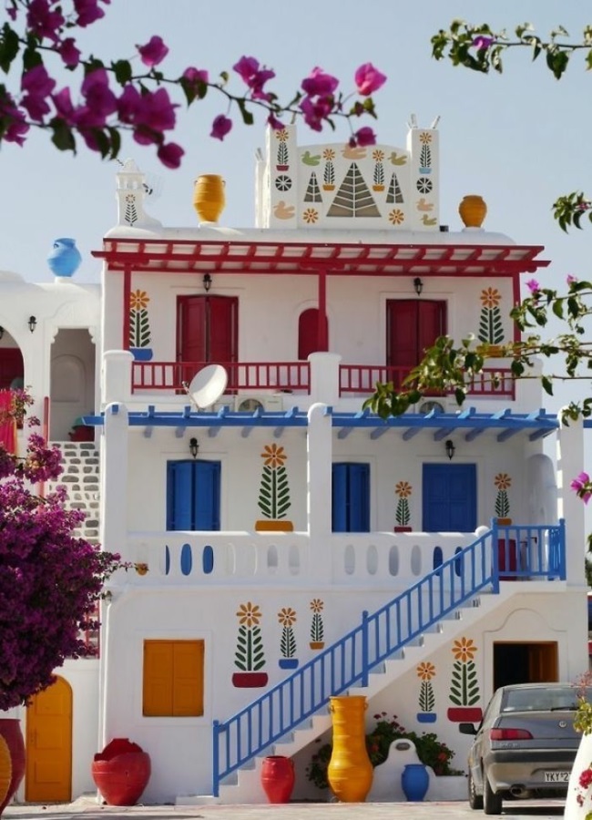 къща фасади цветове къща фасада мода в гръцки стил