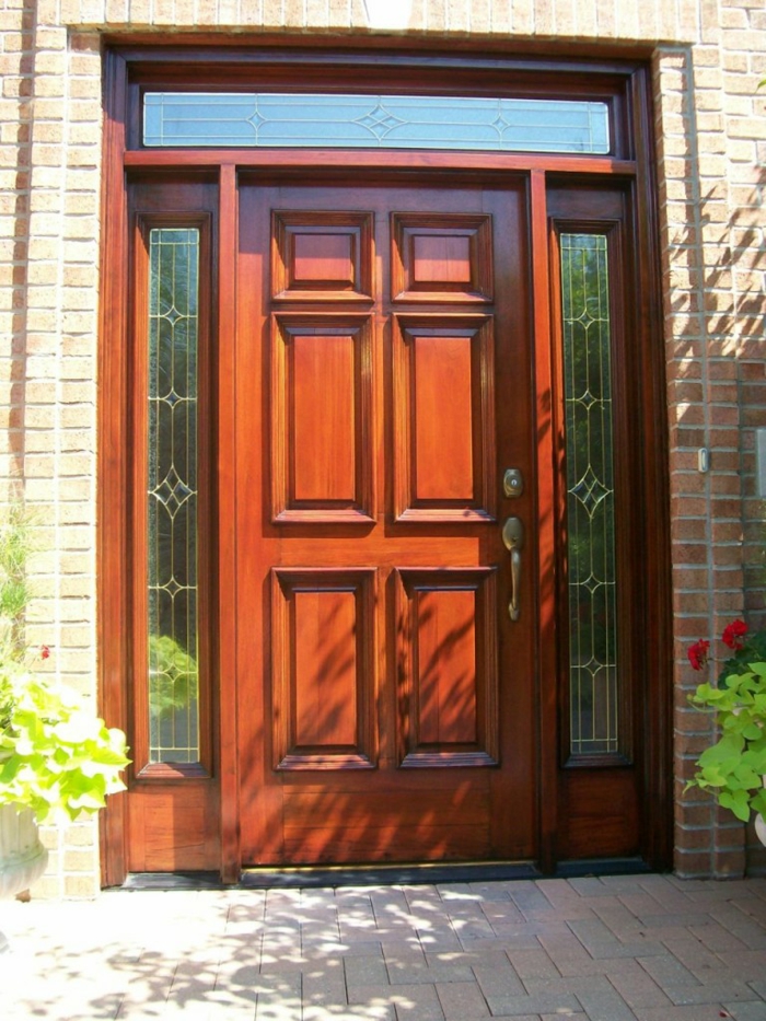 дървени врати къща входна входна врата дървена входна врата самостоятелно изграждане ярко дърво червено