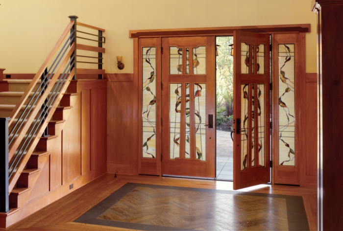 voordeur houten deur zelf bouwen deur toegangsdeur idee