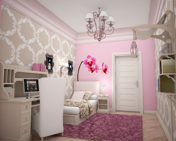ανοιχτό ροζ παλιό ροζ χρώμα βαφής παστέλ χρώμα farbakzente κορίτσι δωμάτιο χρωμάτων