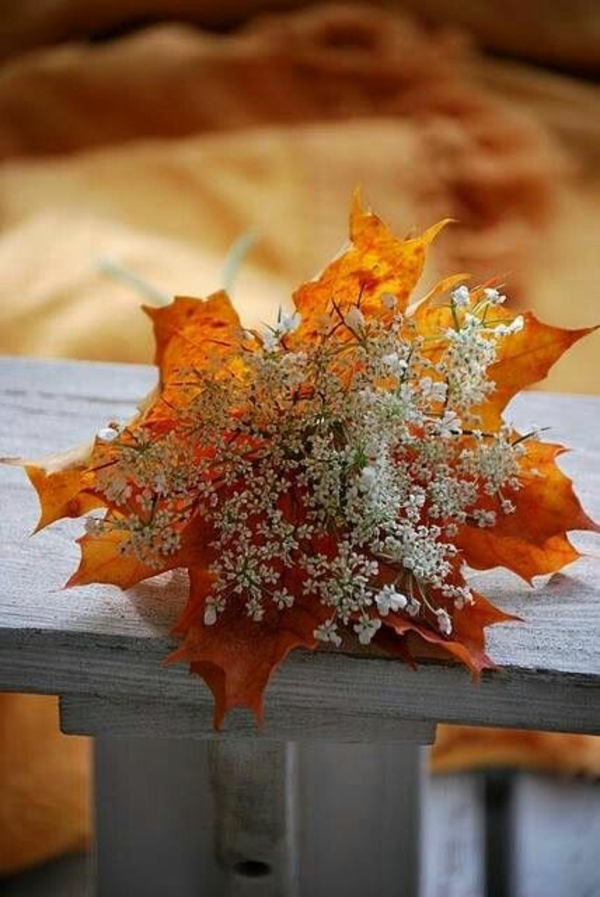 follaje de balcón de flores de otoño