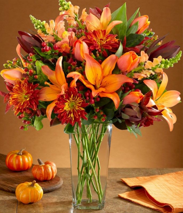 ideas de otoño flores balcón tonos de naranja