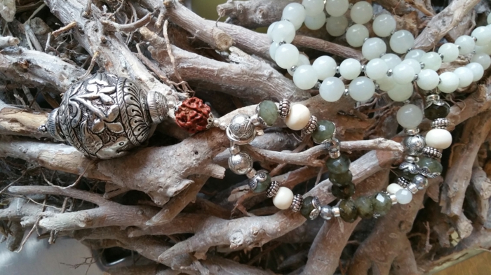 hippie šperky boho elegantní náhrdelník drahokamy stříbrné ozdoby hippieinheaven