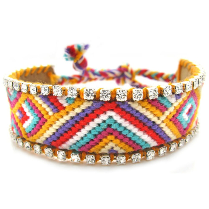 hippie šperky boho elegantní styl náramky barevný etno vzor melovely.de