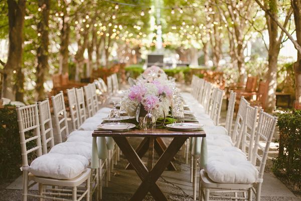 bryllup dekoration i haven efterår ideer borddæksel