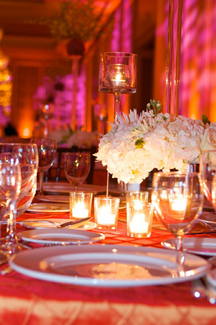 decoración de la boda tendencias decoración de la mesa de verano luces de viento de vidrio