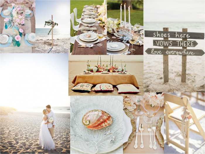 اتجاهات الزفاف الديكور شاطئ الصيف