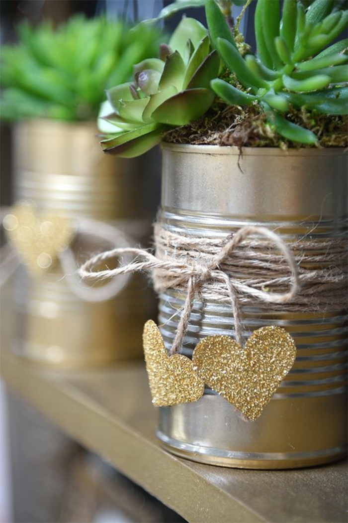 idées de mariage recyclage des idées de décoration décoration de table cœur succulent