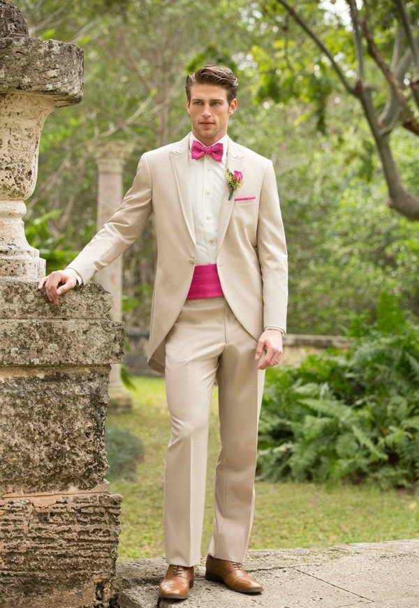 trajes de acento de color para hombre de la moda de la boda novio