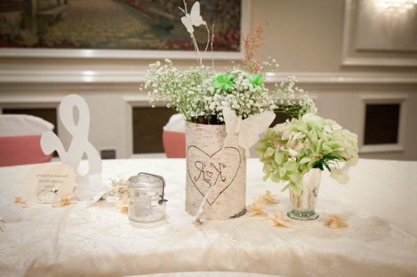 decoración de la mesa de boda decoración de bricolaje
