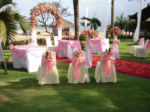boda mesa decoración rosa rutina