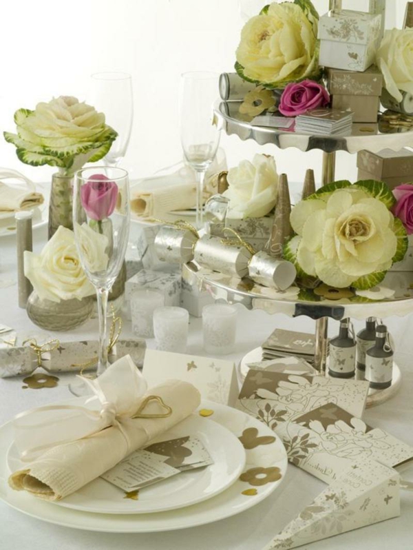 boda mesa ornamental col rosas