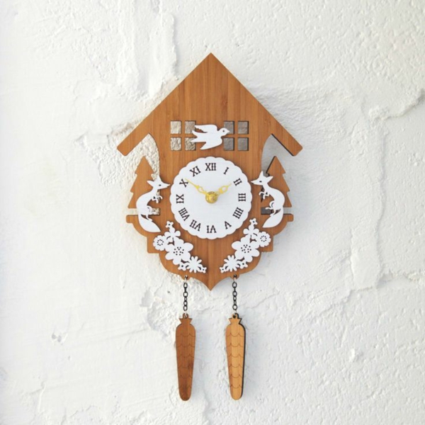 木咕咕钟时钟建立你自己的客厅墙上的装饰
