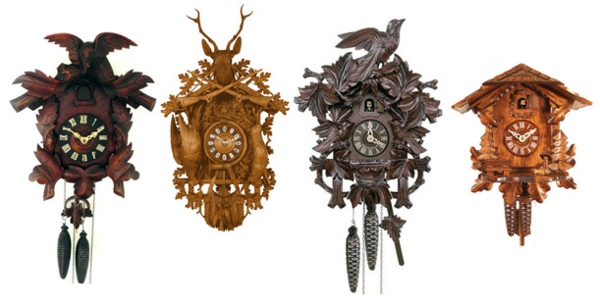 ξύλο κούκος ρολόγια τοίχο διακόσμηση ιδέες αποικιακό στυλ