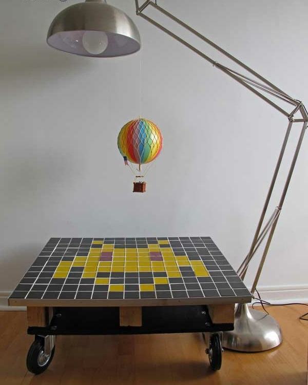 paleți din lemn mobilier DIY idei de iluminat pentru podea jucaus