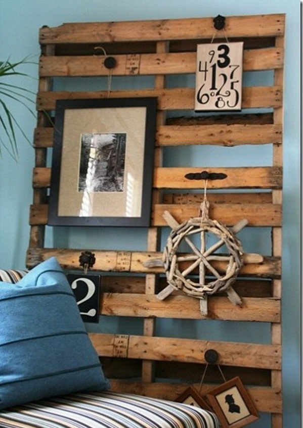 wooden pallets furniture DIY DIY ideas wall design