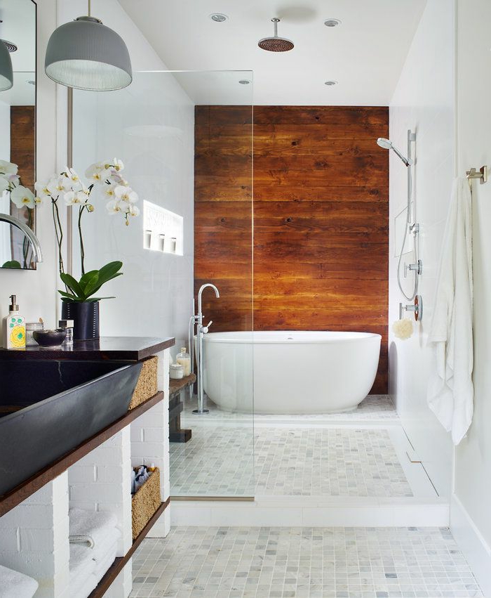дървени панели за баня стени за баня стени за вана подови плочки орхидеи
