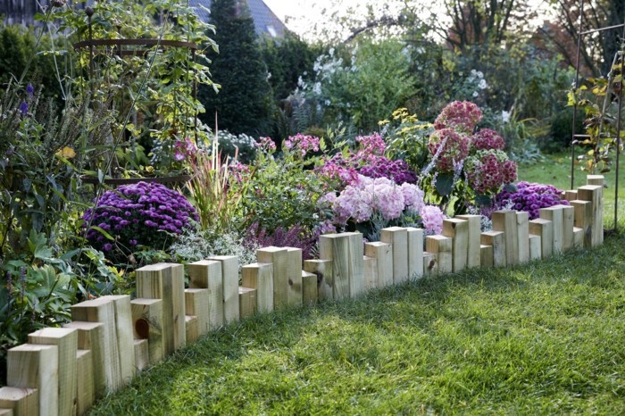 houten balken tuin bed zelf maken gunstige tuinideeën
