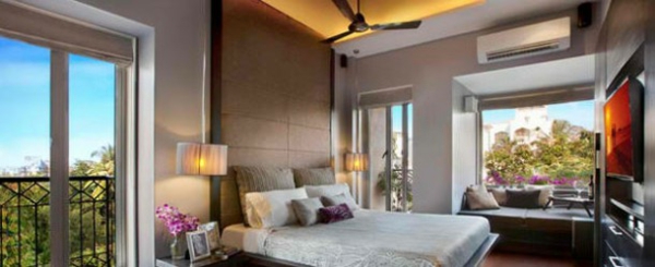 houten vloer die moderne slaapkamer levende ideeën legt