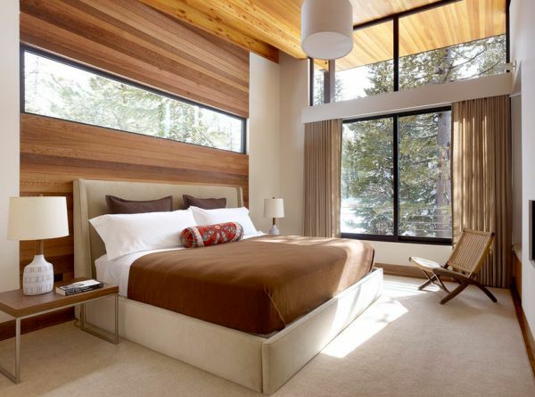 mobilier din lemn feng shui dormitor pat de lemn natural lumina